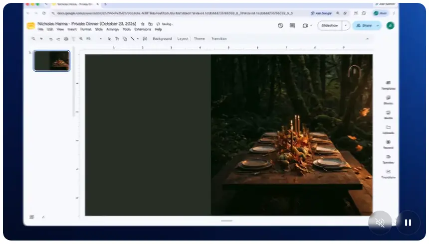Google DeepMind page showing the Gemini App client-proposal demonstration