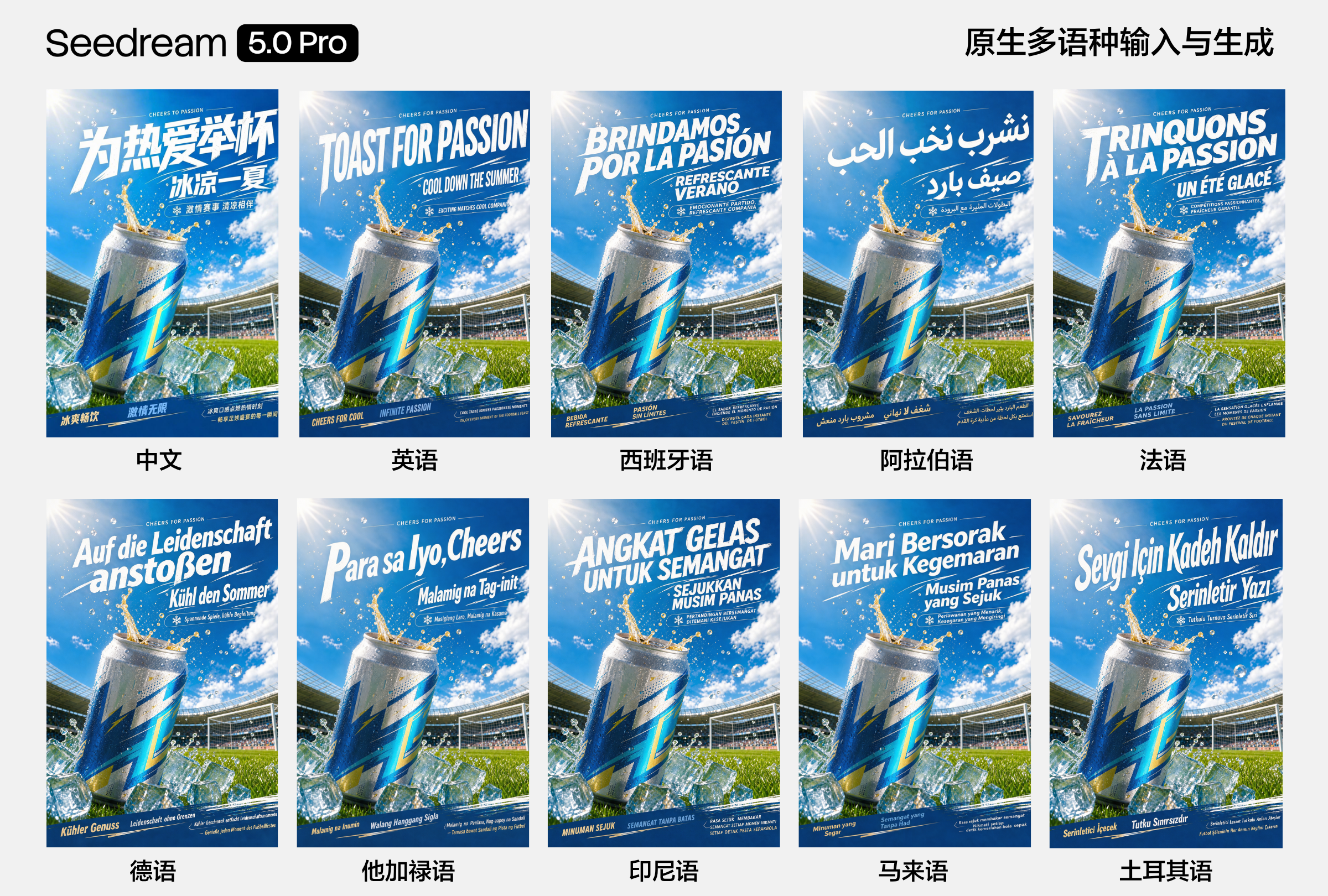 Seedream 5.0 Pro multilingual generation example: text rendering and localized layout