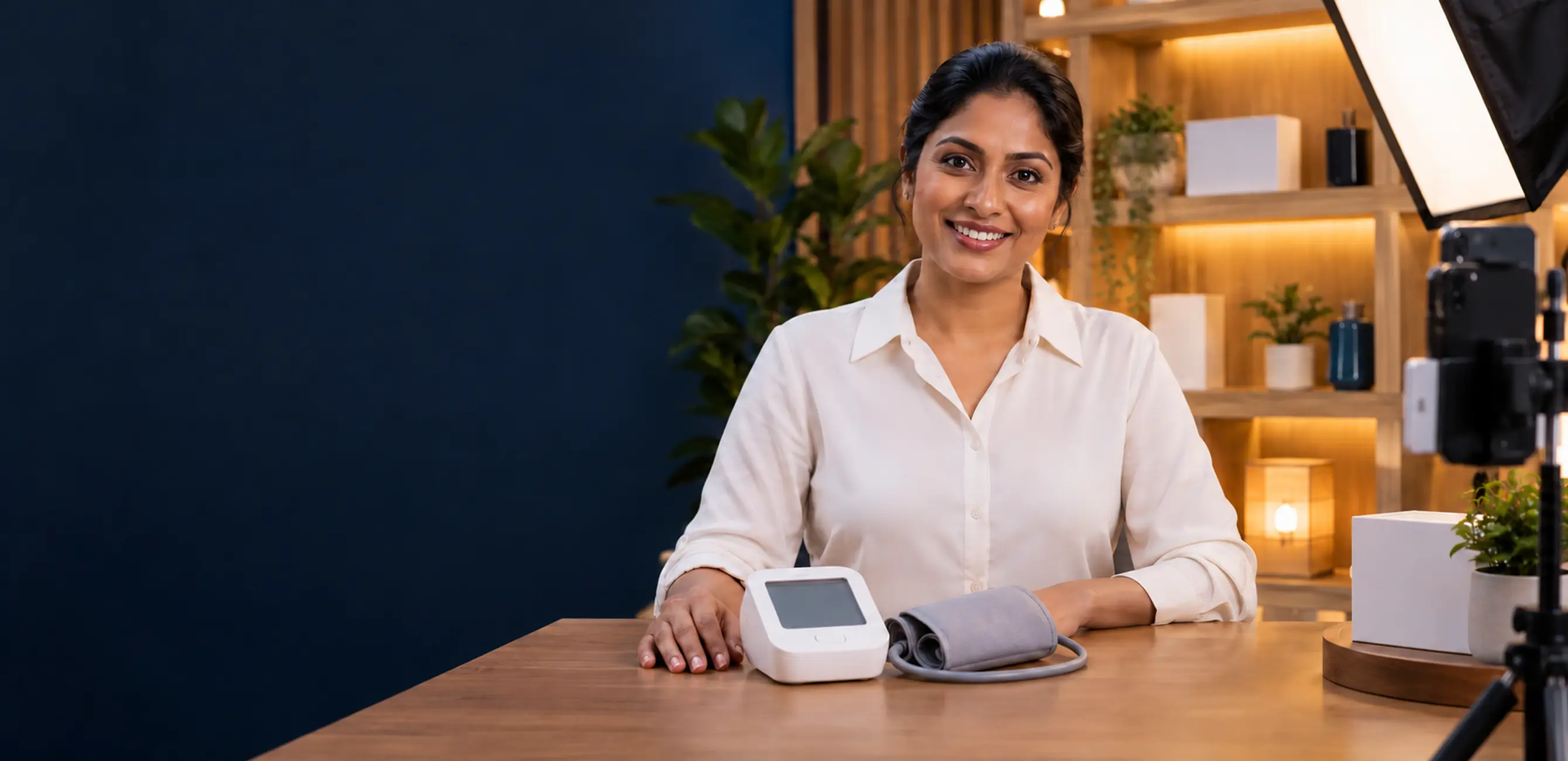 Singapore health device AI host English live stream preview